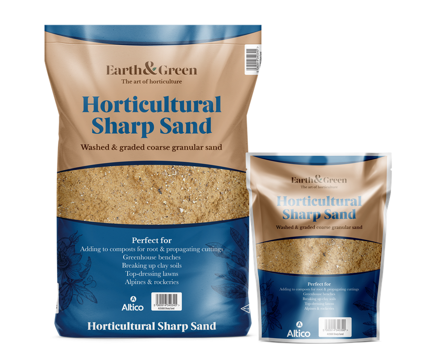 Horticultural Sharp Sand bag and pouch cutouts